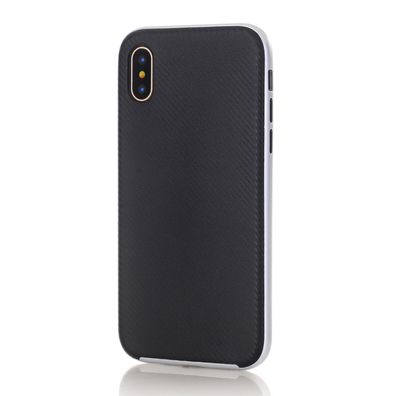 Case für Apple iPhone X 5.8 Zoll Handyhülle Hardcase Carbon-Optik