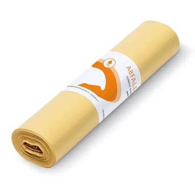 TAPIRA plus Abfallsäcke LDPE, 70L, Gelb, 25 Stück Rolle
