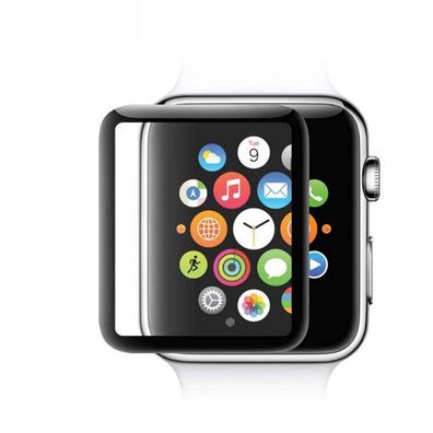 Schutzglas für Apple Watch 42mm transparenter 9H Displayschutz blasenfrei gehär... ->