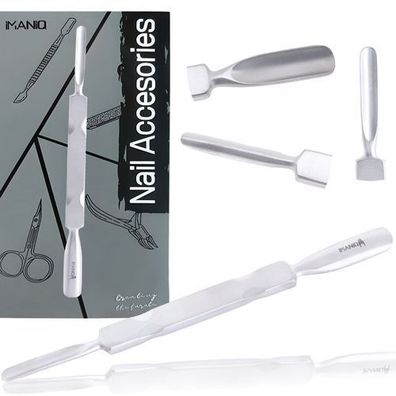Doppelseitige Nagelfeile Hufstäbchen Nagelhautschieber Maniküre Pediküre Stahl
