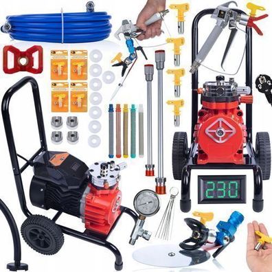 Rosfix Farbspritzgerät Red Strong Storm RSS05 – 3500W 22MPa 18L/min Set