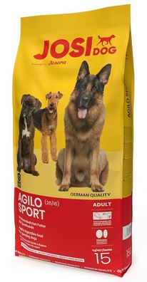 JosiDog Agilo Sport 15kg - Hundefutter - Glutenfrei - Für aktive Hunde