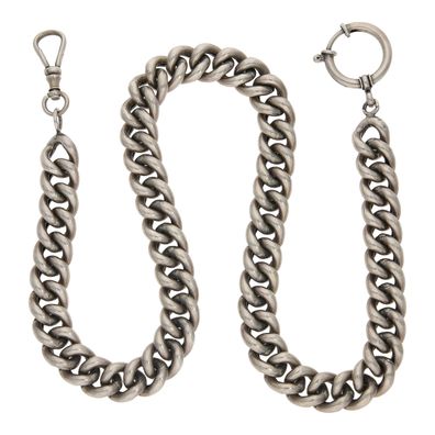 Taschenuhr Kette echt Silber 835 11,5 mm breit Second Hand 25325931 getragen