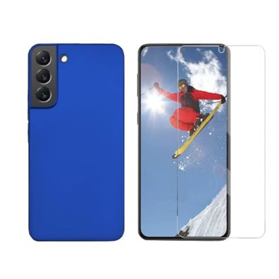 2in1 Set Handyhülle + Schutzglas für Samsung Galaxy S22 Plus 6.6 Zoll Cover