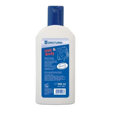 Dreiturm Hair & Body Shampoo 500ml Flasche, Mild & Pflegeleicht
