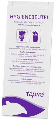 TAPIRA Hygienebeutel Papier 125 Stück | Biologisch Abbaubar