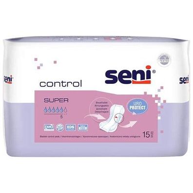 Seni Control Super Einlagen Atmungsaktiv, 15 Stück Packung