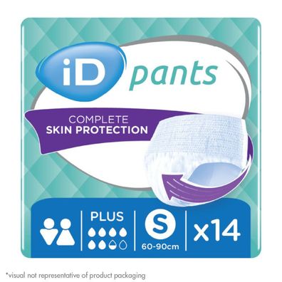 iD Pants Plus Einweg-Pants Größe S, Blau, 14 Stück
