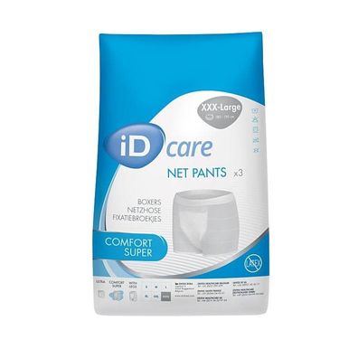 iD Care Net Pants Comfort Super Grau, Größe 3XL, 3er Pack