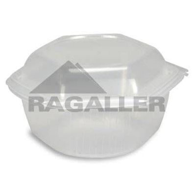 Haushaltsboxen mit anhängendem Deckel, PP, 250ml, transparent, sechseckig, 50 St/Pk