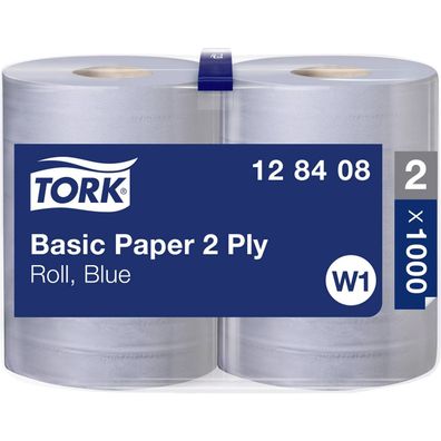 Tork Papierwischtücher Standard Blau, 2-lagig, 37x34 cm, 340 m Rolle