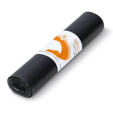 TAPIRA Plus Abfallsäcke 120L | Schwarz LDPE 37my 25 Stück Rolle