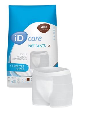 iD Care Net Pants Comfort Super Braun, Größe L, 5 Stück