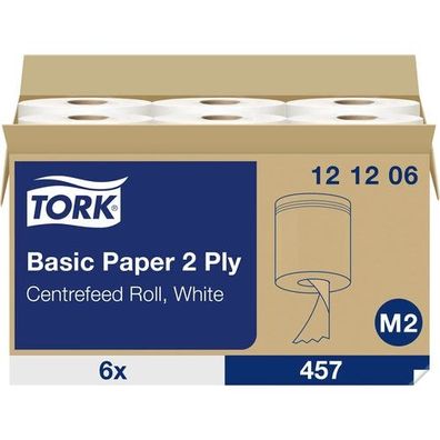 Tork Papierwischtücher Standard 2-lagig, Weiß, 20x35 cm, M2 System
