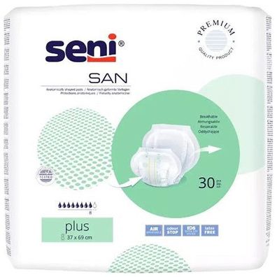 Seni San Classic Plus Inkontinenzeinlagen 30 Stück, Mittelstark Saugfähig