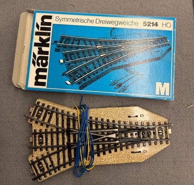 Märklin H0 5214 Dreiwegeweiche M-Gleis geprüft Top/OVP
