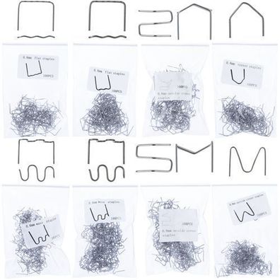 Rosfix Kunststoffklammern Set – 800 Stück, 8 Typen | 0,6–0,8 mm Stahldraht