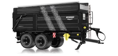 Wiking 077874 Krampe Big Body 650 Hinterkipper mit Silageaufsatz - schwarz mit Reife