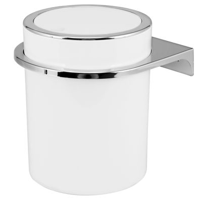 bremermann Kosmetikeimer SAVONA inkl. Wandhalterung 5,5 Liter, rund weiß