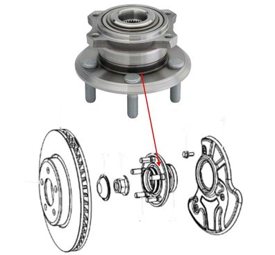 Radnabe / Radlager hinten Challenger, Charger, Chrysler 300C 2WD Bj:08-14