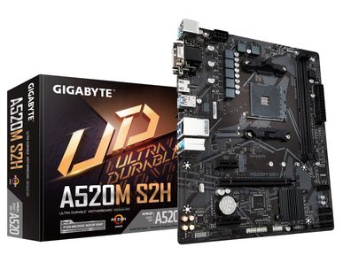 Gigabyte A520M S2H - 1.0 - Motherboard - micro ATX - Socket AM4 - AMD A520 Chip... ->