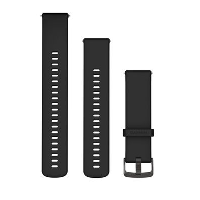 Garmin Ersatzarmband (22 mm), Silikon Schwarz/Schiefergrau
