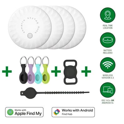 4smarts Standort-Finder SkyTag Duos Family-Set (4 Duos/6 Bags)