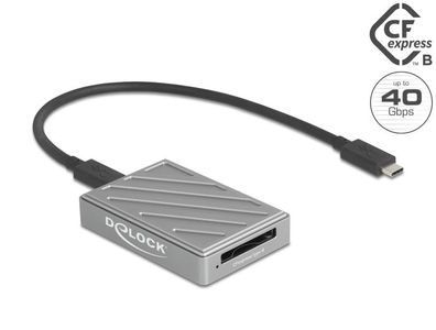 Delock 40 Gbps USB Type-C? Card Reader für CFexpress Typ B Speicherkarten