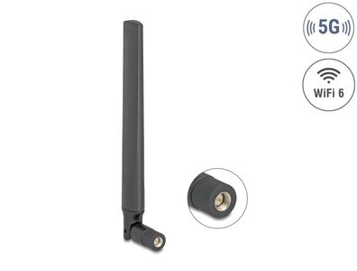 Delock 5G LTE GNSS WiFi 6 Antenne SMA Stecker 0,9 - 4,1 dBi 183 mm omnidirektion