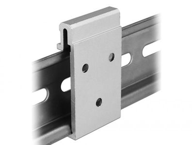 Delock Aluminium Montageclip für Hutschiene