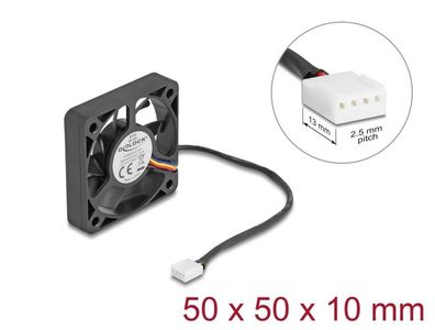 Delock Axiallüfter 12 V DC, 50 x 50 x 10 mm schwarz