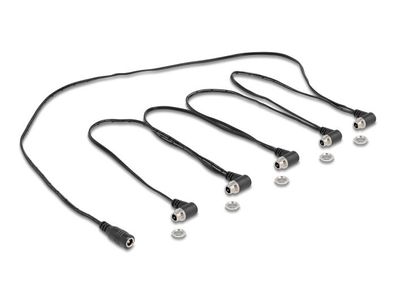 Delock DC Splitter Kabel 1 x Buchse gerade zu 5 x Buchse 5,5 x 2,1 mm