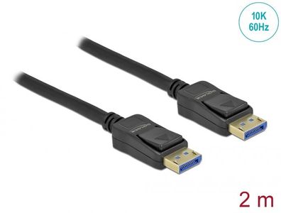 Delock DisplayPort Kabel 10K 60 Hz 54 Gbps Kunststoffgehäuse 2 m
