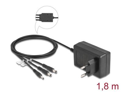 Delock Externes Netzteil DC 3,5 x 1,35 mm, DC 5,5 x 2,1 mm, DC 5,5 x 2,5 mm