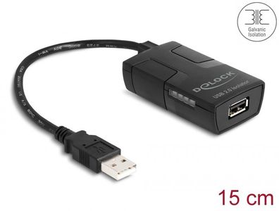 Delock Isolator USB 2.0 Typ-A Stecker zu Buchse