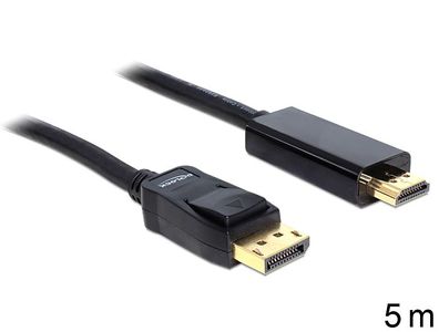 Delock Kabel Displayport 1.1 Stecker > High Speed HDMI-A Stecker Passiv 5 m schw