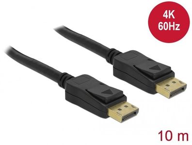 Delock Kabel DisplayPort 1.2 Stecker > DisplayPort Stecker schwarz 4K 60 Hz 10m