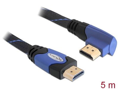 Delock Kabel HDMI A Stecker > HDMI A Stecker gewinkelt 4K 5 m