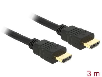 Delock Kabel High Speed HDMI mit Ethernet HDMI A Stecker > HDMI A Stecker 4K 3 m