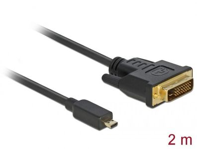 Delock Kabel Micro HDMI D Stecker > DVI 24 + 1 Stecker 2 m