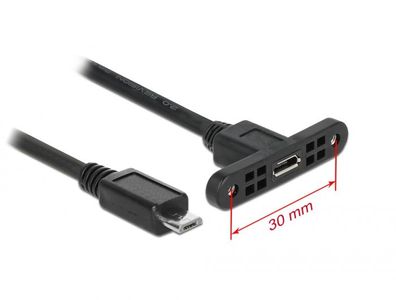 Delock Kabel USB 2.0 Micro-B Buchse zum Einbau > USB 2.0 Mic