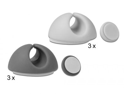 Delock Kabelhalter Set 6 Stück