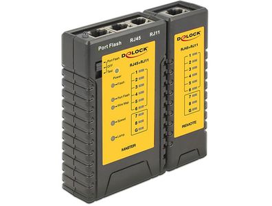 Delock Kabeltester RJ45 / RJ12 + Portfinder