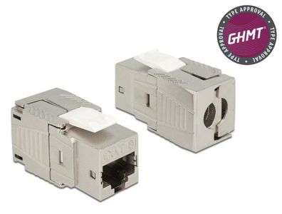 Delock Keystone Modul RJ45 Buchse Cat.8 werkzeugfrei