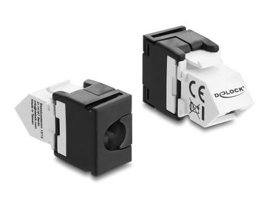 Delock Keystone Modul RJ45 Buchse zu LSA Cat.6 45° gewinkelte Buchse ungeschirmt
