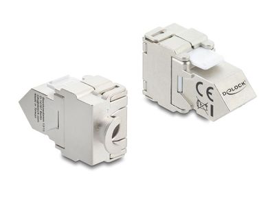 Delock Keystone Modul RJ45 Buchse zu LSA Cat.6A 45° gewinkelte Buchse geschirmt