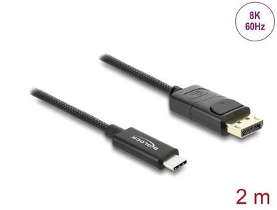 Delock Koaxiales USB Type-C? zu DisplayPort Kabel (DP Alt Mode) 4K 60 Hz mit Gef