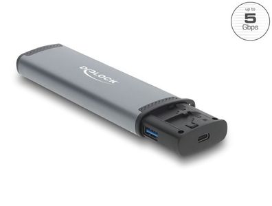 Delock USB 5 Gbps Kartenleser mit SD und Micro SD Slot und Aufbewahrungsfächern