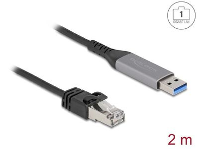 Delock USB LAN Kabel USB Typ-A zu RJ45 Gigabit Ethernet 2 m