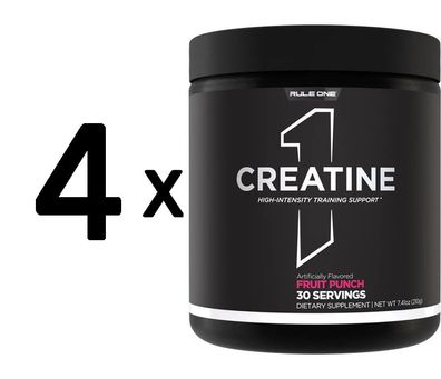 4 x Rule One Creatine, Fruit Punch - 210g